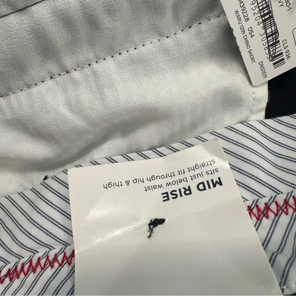 NWT Lands' End Women's Navy Dark Blue Chino Shorts Mid Rise Plus Size 22 W - Picture 7 of 9